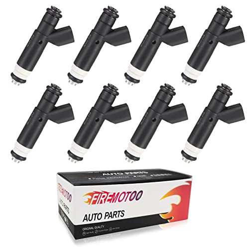 FIREMOTOO Fuel Injectors set of 8 Compatible with Dodge Durango 2000 47L Compatible with Dodge Dakota 2000 47L Compatible with Jeep Grand Cherokee 19992000 47L 81212136 2 Holes - Image 1