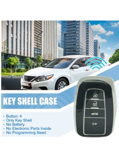 TOYOTA Toyota Land Cruiser 2023 4 Button Remote Key Fob Case TPU Car Key Case 1 Pcs Car Key Fob Cover Black  - Image 5