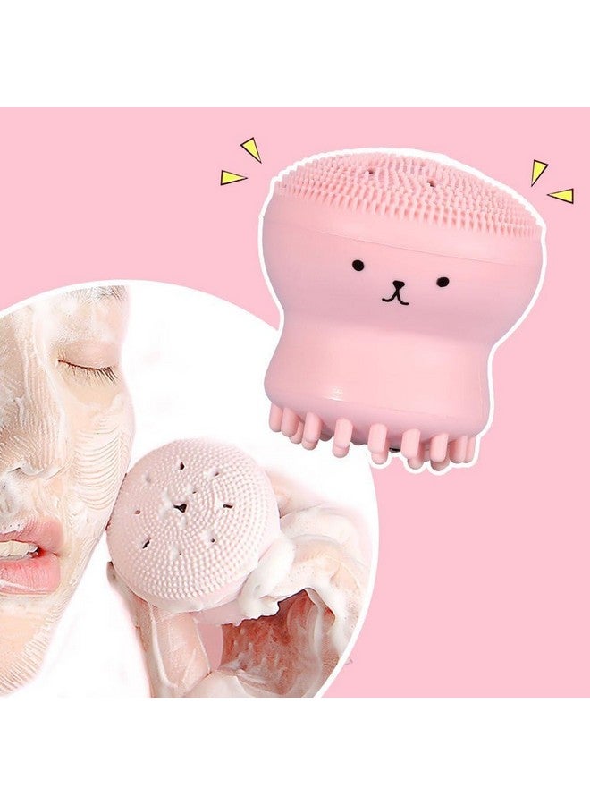 ATOOZED Octopus Face Wash Silicone Brush Scrubber for Bathing and Face cleansing Use for Kids and Adults Set of 1 - Image 3