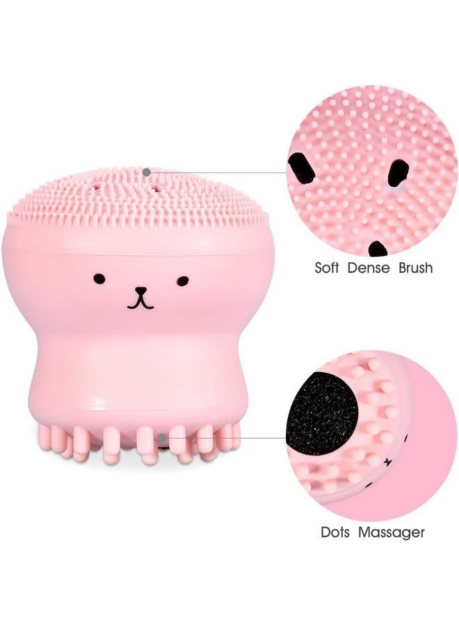 ATOOZED Octopus Face Wash Silicone Brush Scrubber for Bathing and Face cleansing Use for Kids and Adults Set of 1 - Image 2
