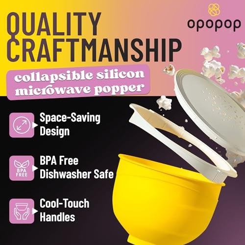 Opopop Microwave Popcorn - Variety 4-Pack Gourmet Popcorn Kit, Collapsible Silicone Popcorn Popper, Popcorn Maker, Gluten Free Snacks Variety Pack, BPA-Free and Dishwasher Safe (New Flavors) - Image 3