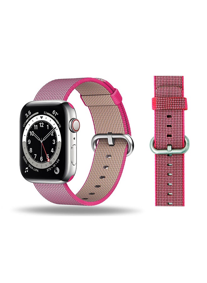 Perfii Nylon Replacement Band For Apple Watch Series 6/SE/5/4/3/2/1 Pink