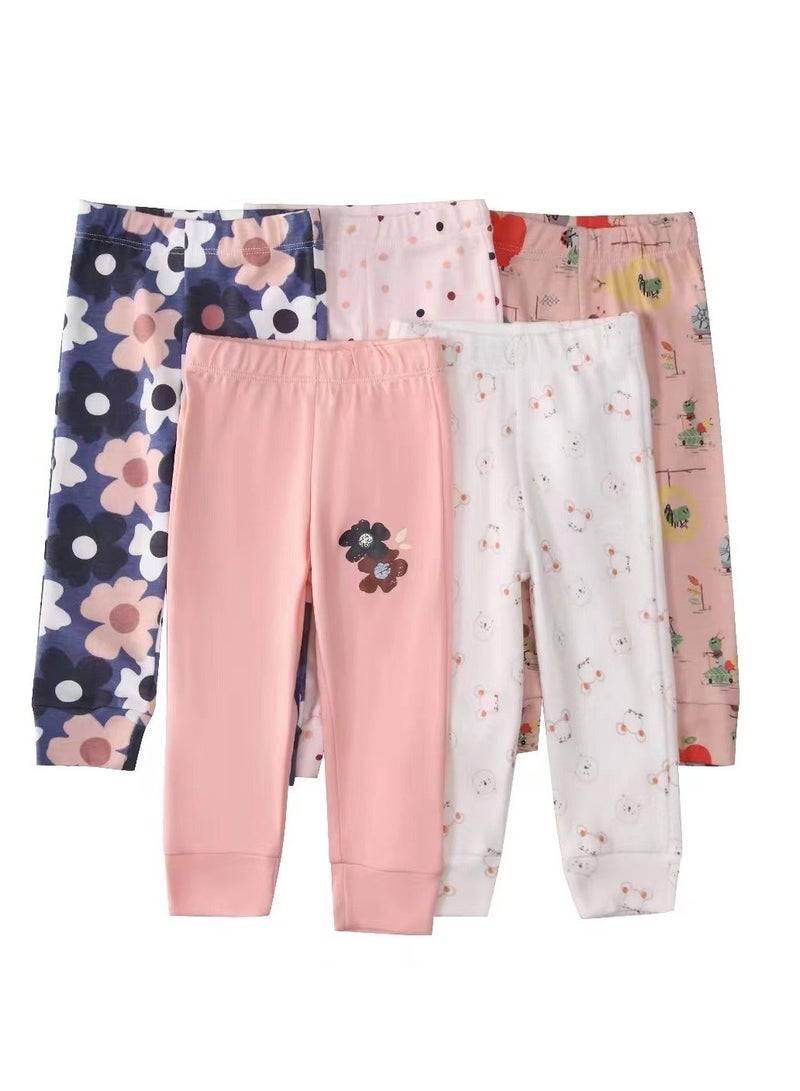 RedMapleTEK 5-Pack Of Elastic Breathable Cotton Trousers For Infants And Young Children - Image 1