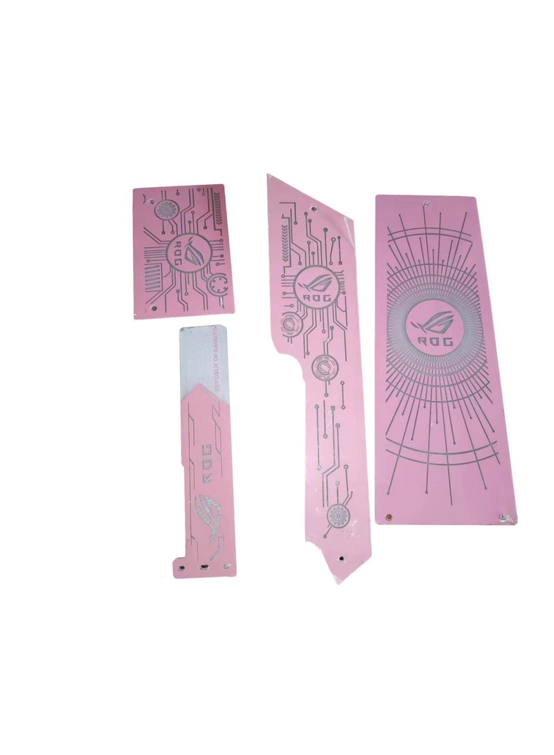 Computer Case with 6 Fans-Mid-Tower Mini-ITX/M-ATX Computer Game Case-USB3.0 / USB 2.0×2 Tempered Glass Side Panel-Cable Management System-Support Water Cooling (Color : Pink) - Image 2