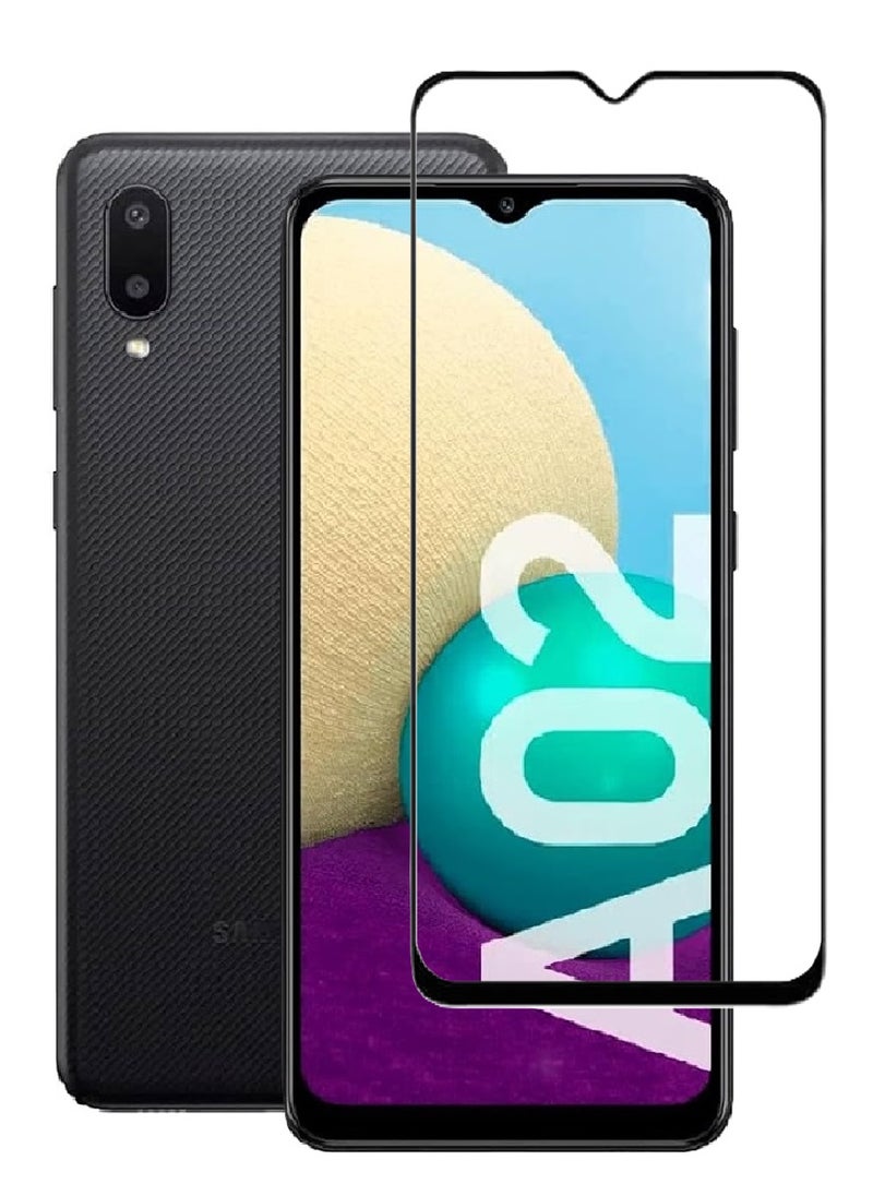 AINA Tempered Glass Screen Protector 5D Designed For Samsung Galaxy A02 Full Glue Edge to Edge Full Screen Coverage And Bubble Free - Image 1