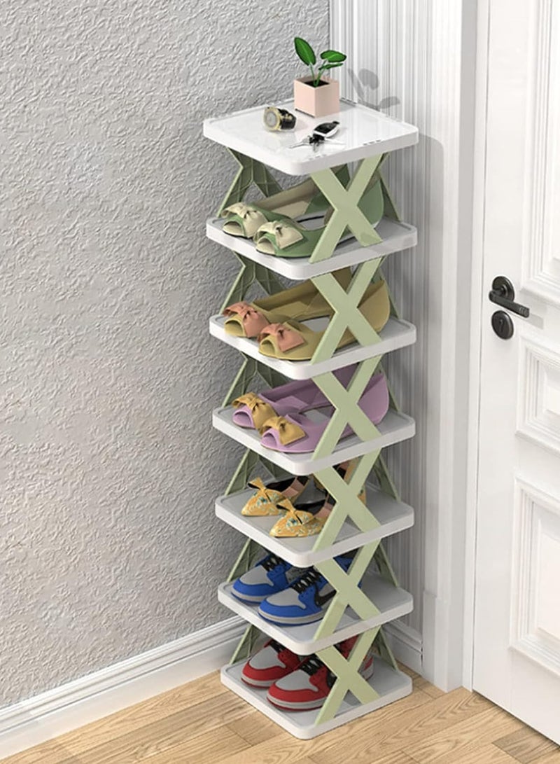 رولستيمي 1-قطعة 9 طبقة رف الأحذية / متعدد الطبقات رف الأحذية الضوء الأخضر 26 س 24 س 125.5 سنتيمتر - Image 5