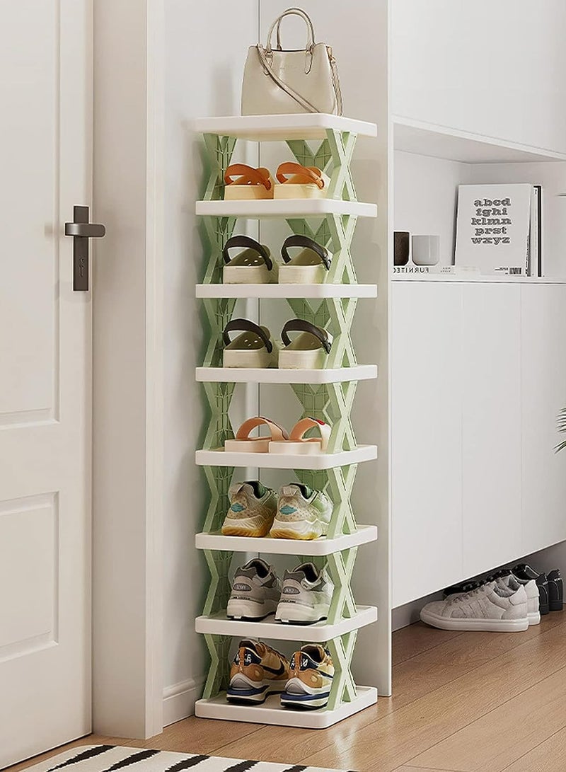 رولستيمي 1-قطعة 9 طبقة رف الأحذية / متعدد الطبقات رف الأحذية الضوء الأخضر 26 س 24 س 125.5 سنتيمتر - Image 2