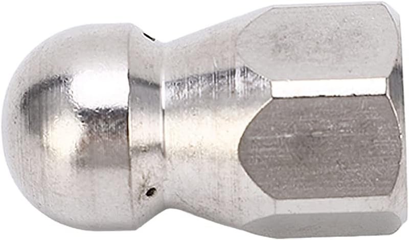 فوهة نفث الصرف الصحي برأس كروي G1 4 بوصة لغسالة الضغط 5000 PSI لتنظيف أنابيب الصرف - Image 1