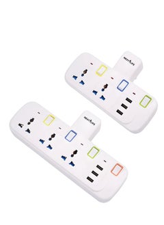 Next Life Multi Plug Extension Socket, 3 Way Electrical Outlet Extender With 3 USB Ports, Wall Charger, Universal Plug Adapter for Home, Office, Kitchen, Individually Switched  - Image 4