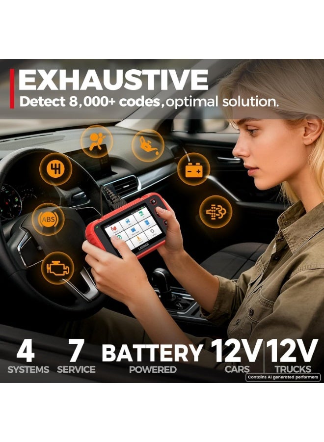 Launch CRP123I V3.0 Elite OBD2 Scanner, 7 Resets, Car Scanner Diagnostic Tool, Lifetime Update FCA SGW, CANFD&DoIP, Oil/SAS/Throttle/Brake/BMS/DPF/ABS Service Multi Systems Scan Tool, Battery Test, Auto VIN, Live Data - Image 3
