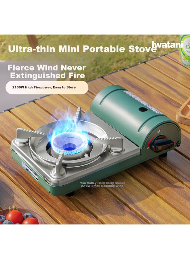 Iwatani Iwatani Outdoor Mini Cassette Stove Magnetic Portable Gas Stove Camping Gas Stove Card Gas Stove Zkz-27f - Image 2