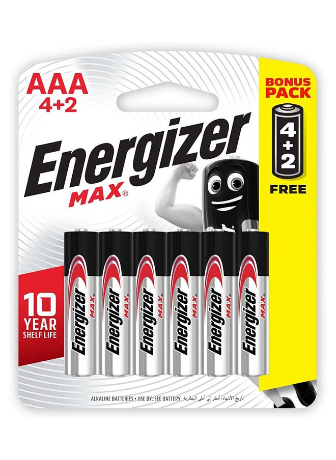 Energizer 4 AAA Max + 2 AAA Free  - Image 1