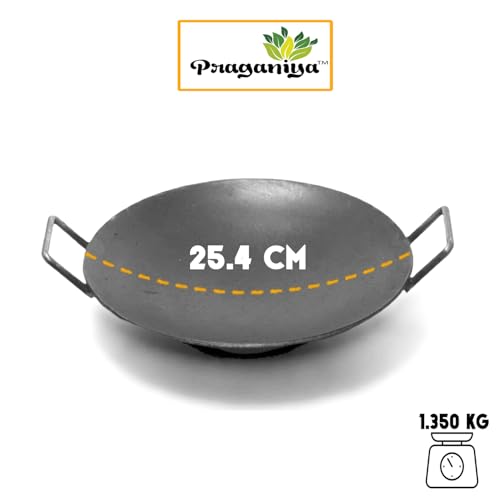 PRAGANIYA Pure Iron Appachatti/Appam Pan 100% Pure & Toxin-Free (Pre-Seasoned) (10") - Image 2