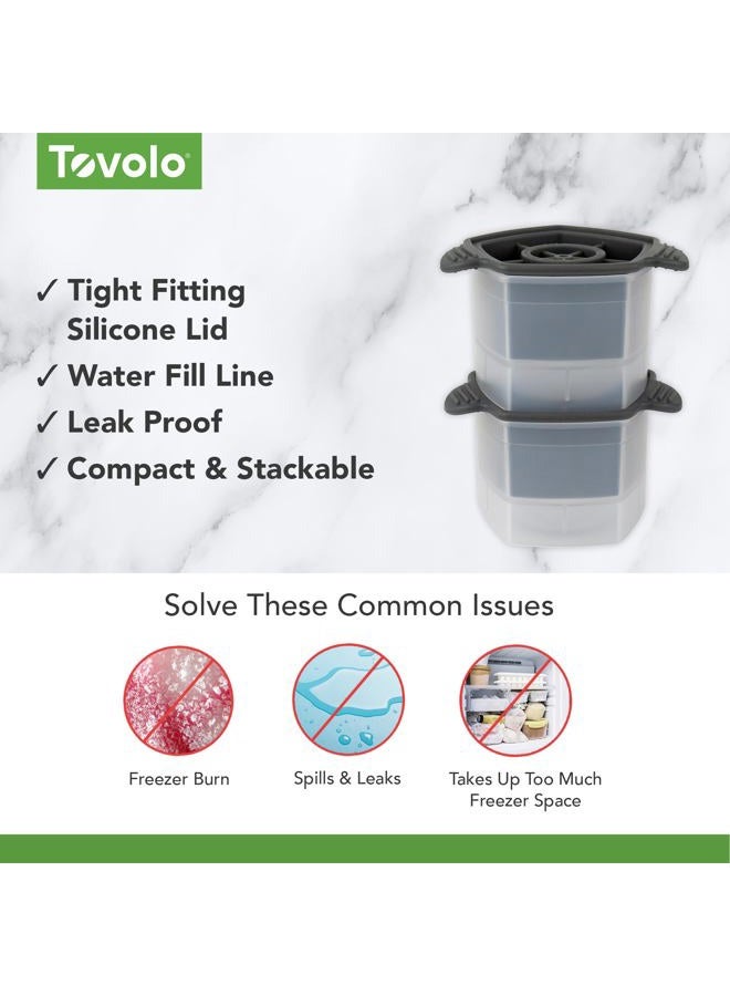 Tovolo Colossal Leak-Free, Anti-Tip, Silicone Cap Ice 81-34440 - Image 3