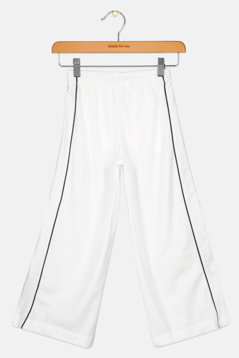 KOTON Kids Girls Solid Pants, White  - Image 2