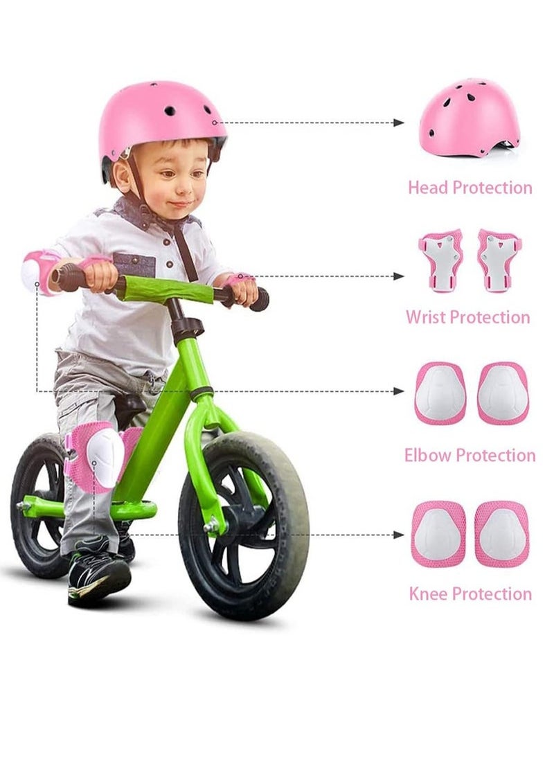 Captaintech Kids Bike Helmet, Sports Protective Gear with Knee Pads and Elbow Pads, Children Protective Gear Kit for Skateboarding(Blue)  - Image 3