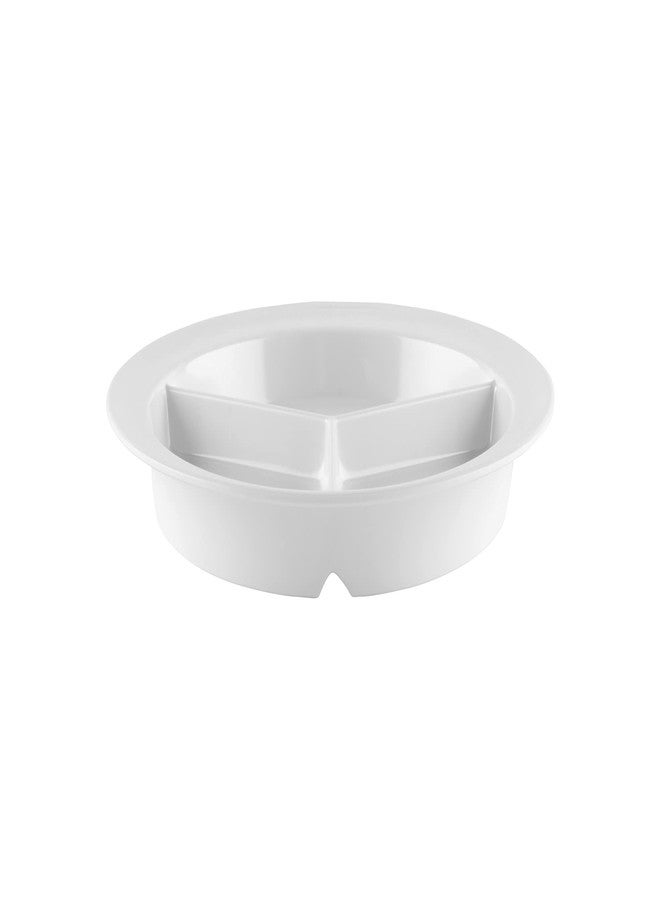 Get G.E.T. ?CP-530-W-EC Heavy-Duty 3 Compartment Plastic Divided Compartment Plates, Deep Sided, 9", White (Set of 4) - Image 2