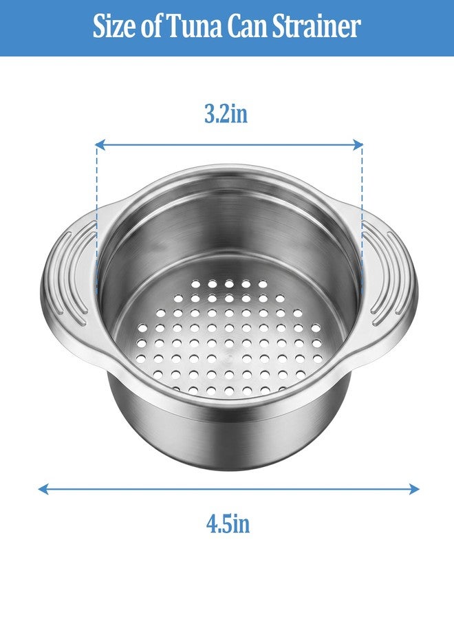 smrtcol Tuna Can Strainer Stainless Steel Can Press & Food Strainer for Tuna, Salmon, Beans, Vegetables Multi-Use Kitchen Tool with Handles (1 Pack) - Image 2