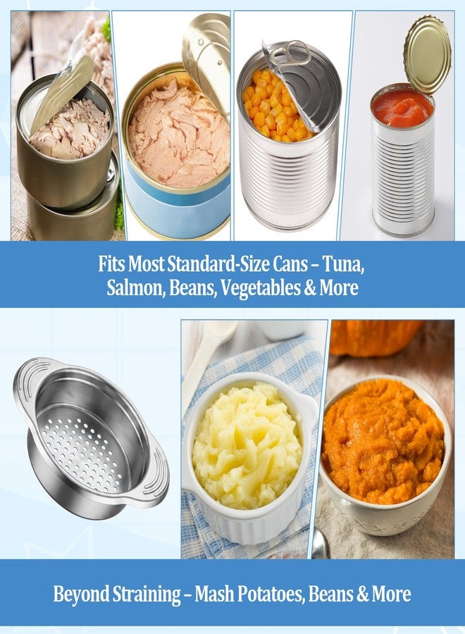 smrtcol Tuna Can Strainer Stainless Steel Can Press & Food Strainer for Tuna, Salmon, Beans, Vegetables Multi-Use Kitchen Tool with Handles (1 Pack) - Image 4