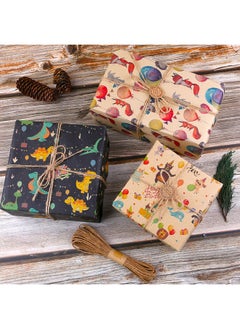 Zeemey 6 Sheets Gift Wrapping Paper With Accessories,Holiday Gift Wrapping Paper,Birthday Gift Box Gift Wrapping DIY, Gift Wrapping Paper for Birthday, Holiday, Wedding, Party,Kids Gift Wrapping (70cmX50cm)  - Image 3