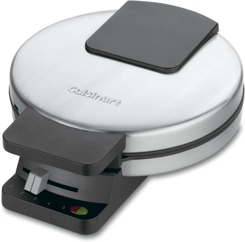 Cuisinart Waffle Maker, 1250W Round Classic Waffle Iron, 5-Setting Adjustable Browning Control, WMR-CANAS, Brushed Stainless - Image 1