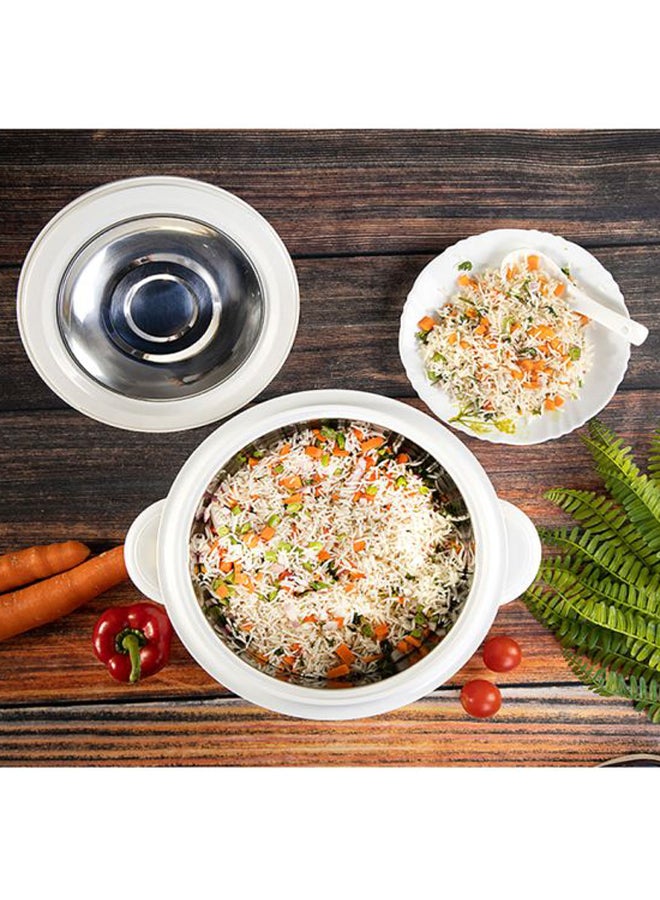 Royalford Classic Casserole With Lid White with intricate pattern 6Liters - Image 5
