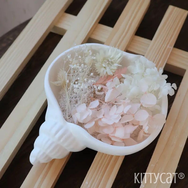 Kitty Cat® 1Pcs Aesthetic Handmade Concrete Shell Trinket Tray - Elegant Jewelry, Makeup & Table Organizer | Stylish Home Décor, Candle Holder Tray | Multipurpose Storage for Coastal & Beach (Shell) - Image 4
