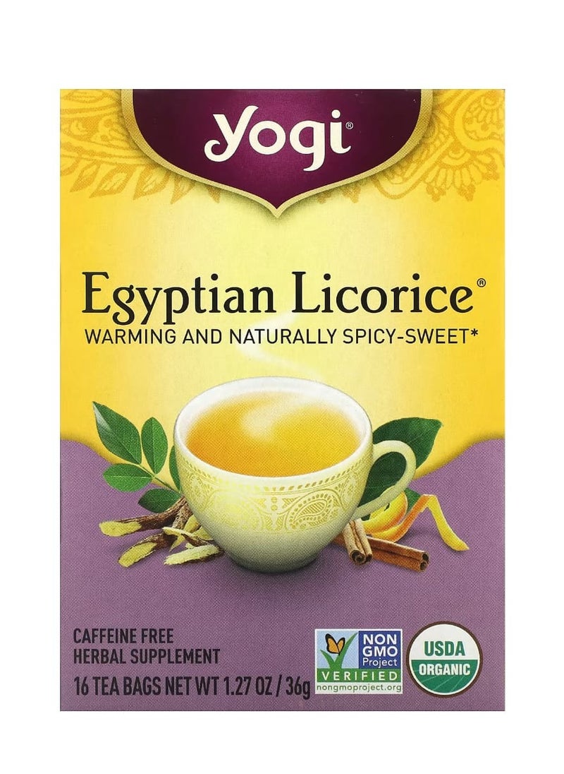 Yogi Tea Yogi Tea Egyptian Licorice Caffeine Free 16 Tea Bags 1.27 oz (36 g)  - Image 1