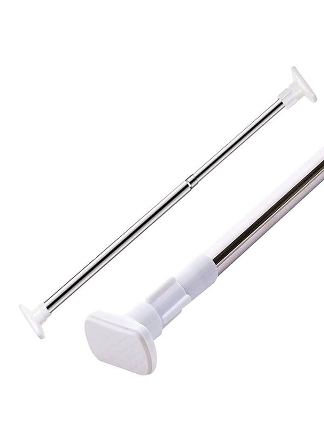 Arabest Extendable Clothes Rail, 70-120cm Stainless Steel Extendable Clothes Rail Pole - Hanging Rails for Clothes, Wardrobe, Shower, Kitchen, Windows Adjustable Shower Curtain Pole, 22mm Diameter - Image 1
