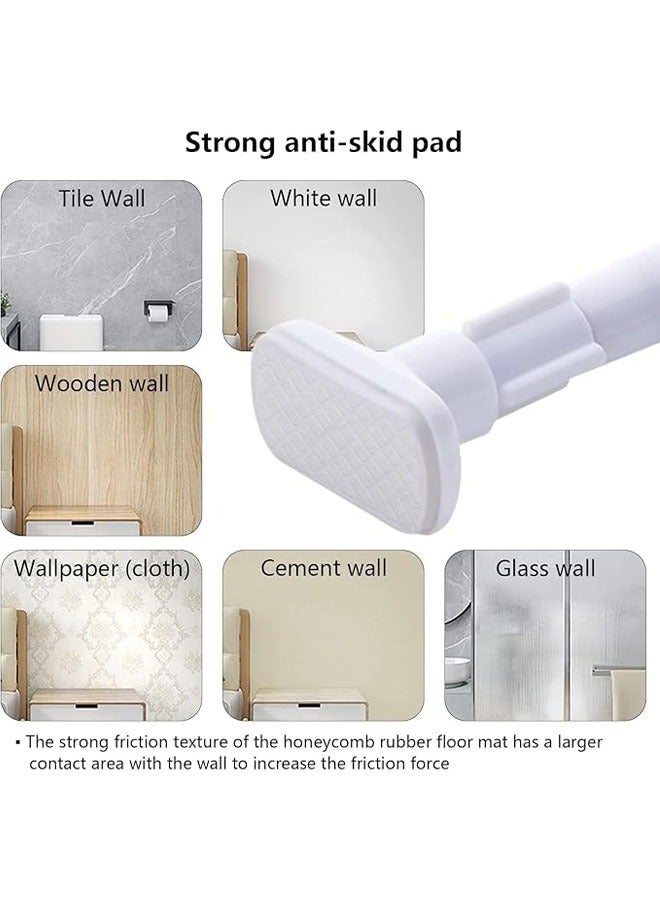 Arabest Extendable Clothes Rail, 70-120cm Stainless Steel Extendable Clothes Rail Pole - Hanging Rails for Clothes, Wardrobe, Shower, Kitchen, Windows Adjustable Shower Curtain Pole, 22mm Diameter - Image 4