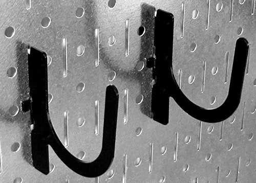 Wall Control 10-UH-003 B Slotted Pegboard U-Hook for Wall Control Pegboard Only, 3", Black - Image 2