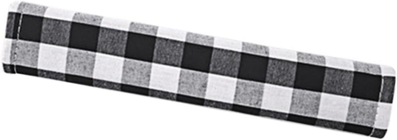 VERDANVERSE Refrigerator Door Handle Cover Sleeve Breathable Fridge Handle Protector Glove Easy to Clean Appliance Cover with Decorative Black and White Plaid Design for Kitchen Use - Image 1