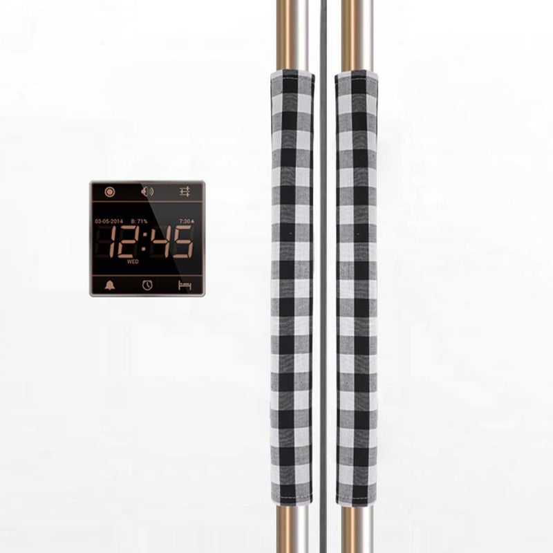 VERDANVERSE Refrigerator Door Handle Cover Sleeve Breathable Fridge Handle Protector Glove Easy to Clean Appliance Cover with Decorative Black and White Plaid Design for Kitchen Use - Image 4