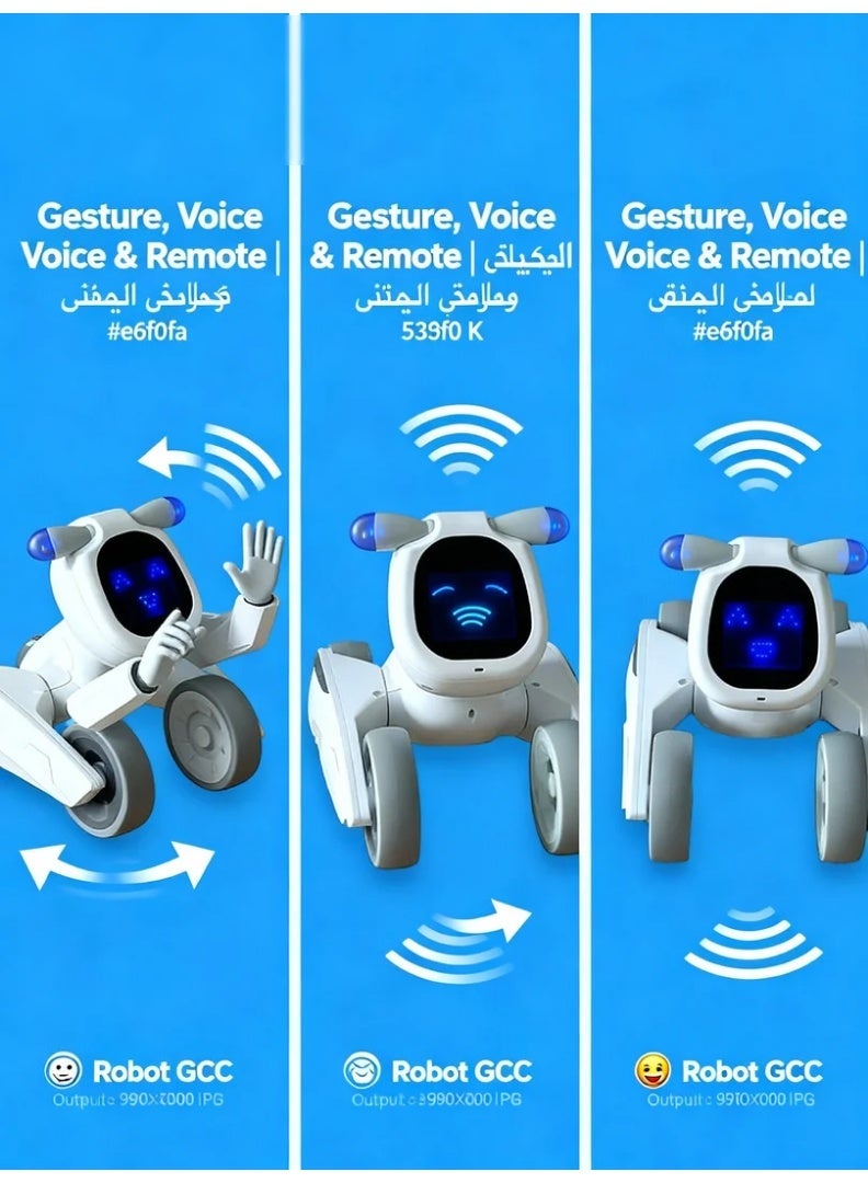 robotgcc Smart Programmable Robot Dog Toy with Gesture & Voice Control | Interactive Educational STEM Toy for Kids | Rechargeable Remote Control Pet | Safe ABS Material | Gift for Boys and Girls - Image 3