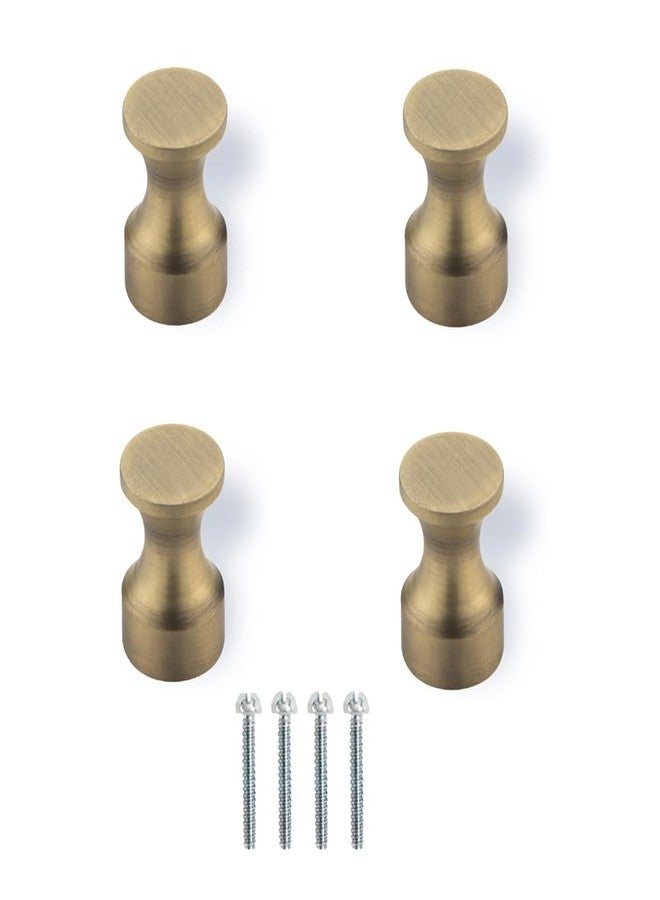 Allied Stainless Steel Round Knob | Suitable for Cabinet, Drawer | 1" Round Knob (Pack of 4, Brass Antique) |Code 532 - Image 1