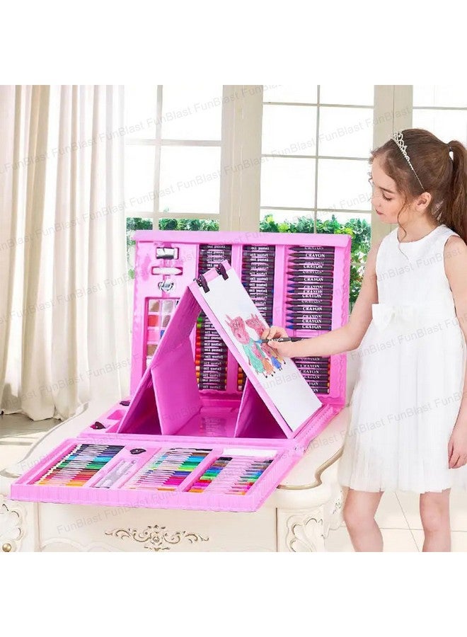 FunBlast Artist Colour Set with Multiple Coloring Kit, 208 Pcs Professional Drawing Color Pencils, Water Colors, Oil Pastel, Sketches & Paint Brush for Art Craft for Kids & Adults (Multicolor) - Image 3