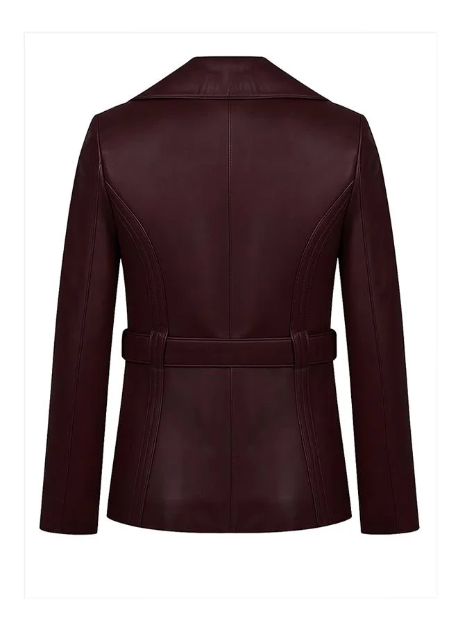 فيليكس هاردي جاكيت كلاسيكي جلد طبيعي بحزام