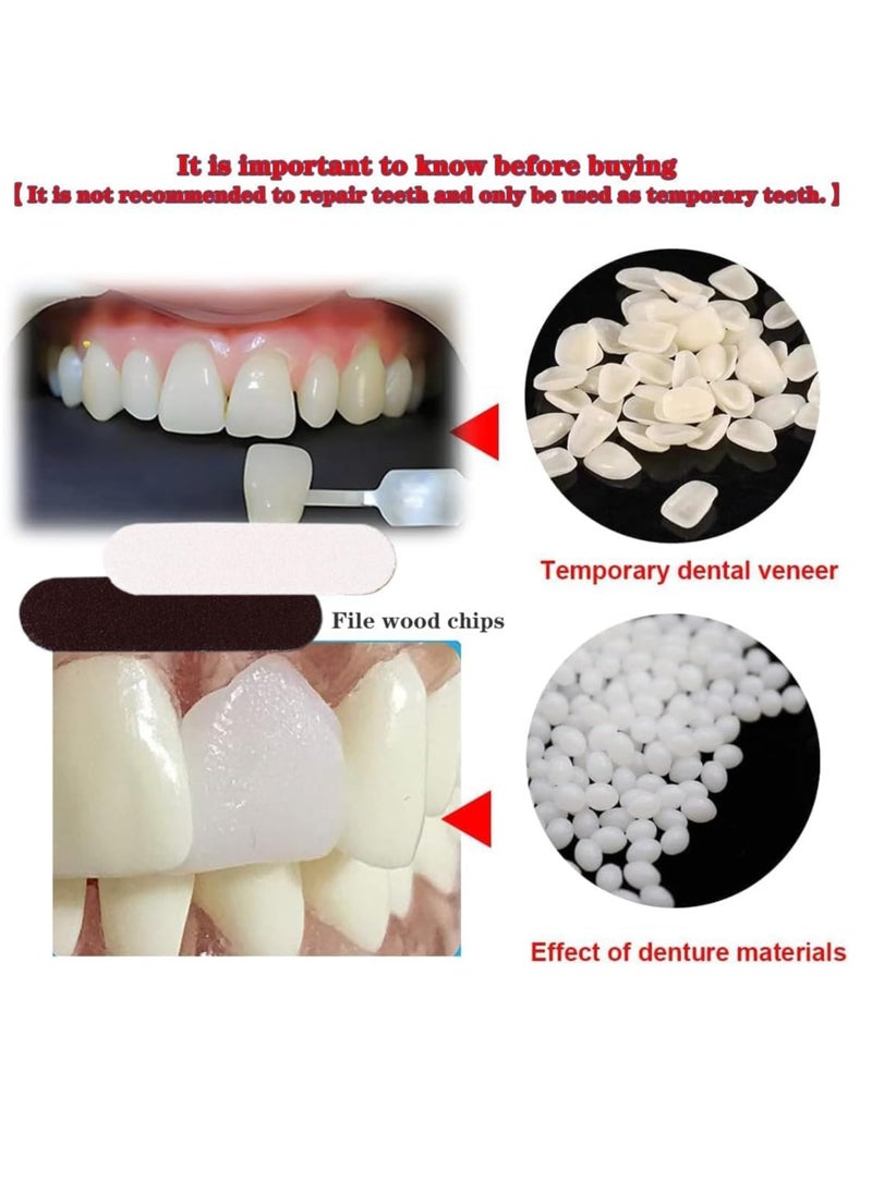 VEZE VEZE Tooth Repair Kit-Thermal Fitting Beads Granules and Fake Teeth for Temporary Fixing Missing and Broken Tooth, Moldable Fake Teeth and Thermal Beads Replacement Kit.【Teeth - Piece Yellow】  - Image 4