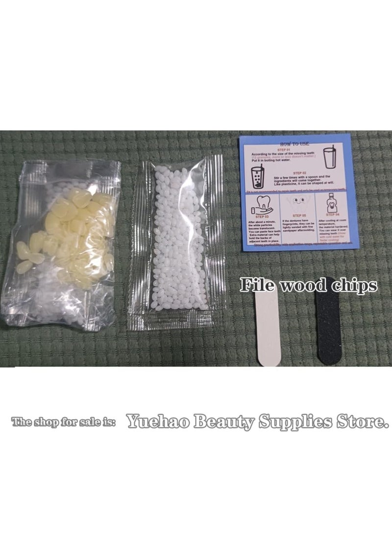 VEZE VEZE Tooth Repair Kit-Thermal Fitting Beads Granules and Fake Teeth for Temporary Fixing Missing and Broken Tooth, Moldable Fake Teeth and Thermal Beads Replacement Kit.【Teeth - Piece Yellow】  - Image 3