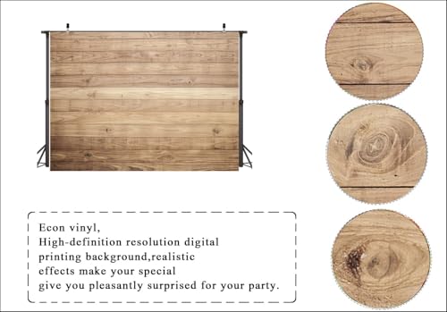 LTLYH 7x5ft Wood Backdrop for Photography Rustic Natural Wooden Floor Photo Background Newborn Baby Photoshoot Portrait Studio Props 254 - Image 3