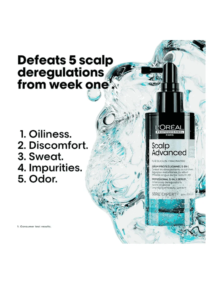 L'Oréal Professionnel Scalp Advanced Anti-Oiliness 5 in 1 professional leave-in serum, 90ml