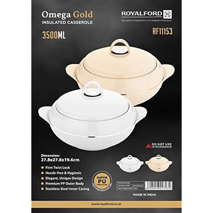 RF Omega Gold Insul Casserole 3500Ml L Rf11153 - Image 3