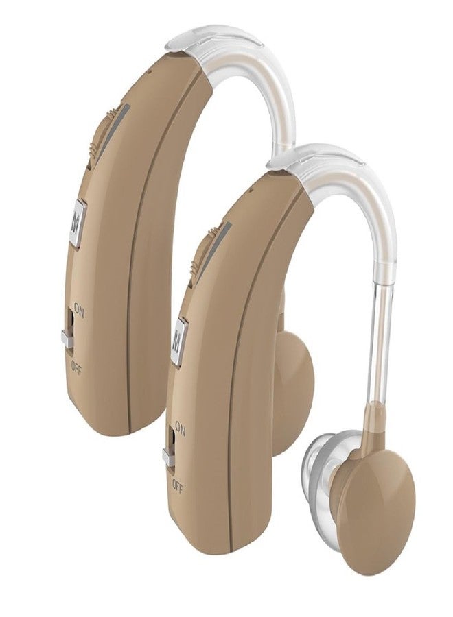 HP SOUND PLUS 2 unit For Both Ear Rechargeable Hearing Aids with Noise Cancelling, Nano Hearing Amplifier Assist Miracle Ear for Adults,Digital Hearing Amplifiers for Hearing Loss (Pair (Beige) - Image 1