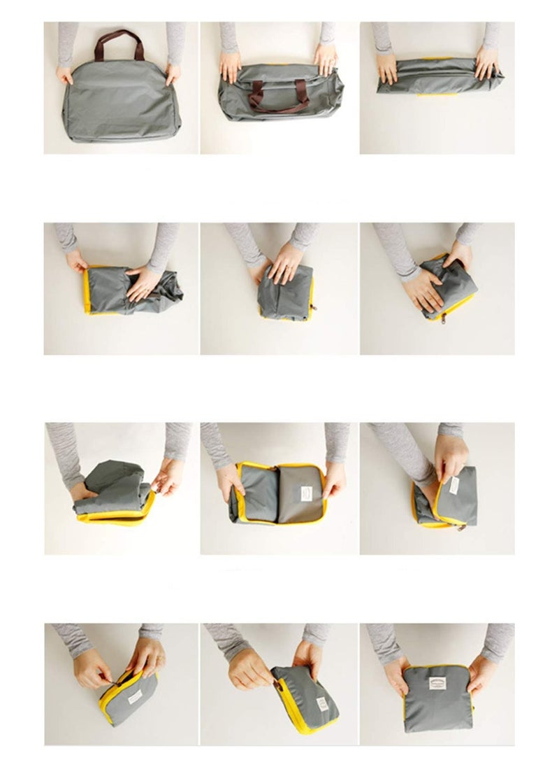 SYOSI - Foldable Travel Duffel Bag, Tote Carry-On Luggage Lightweight Travel Bag Portable Luggage Solution Spacious Travel Tote Water-Resistant Travel Bag Dry and Wet Bag Space-Saving Duffel for Women Travel - Image 1