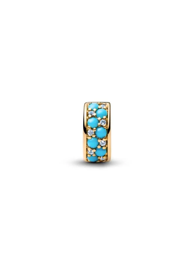PANDORA Aqua Blue Clip Charm