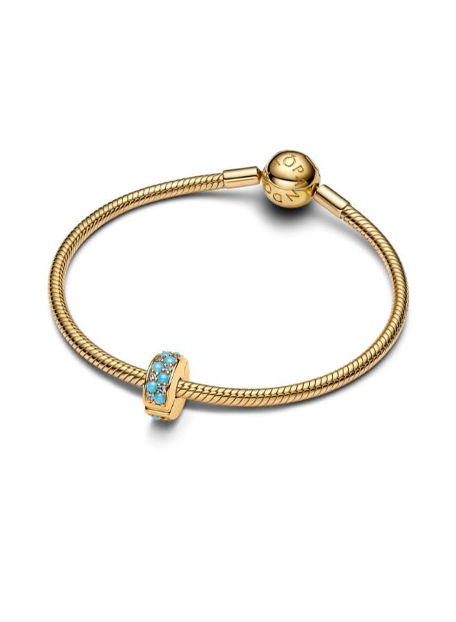 PANDORA Aqua Blue Clip Charm - Image 3