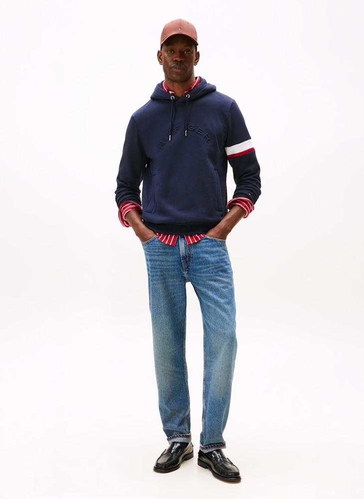 تومي هيلفيغر هودي صوف مطبوع بشعار بارز - Image 4