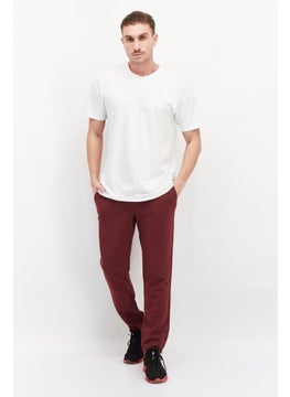 Fourlaps Men Slim Fit Training Sweatpants, Maroon  - Image 2