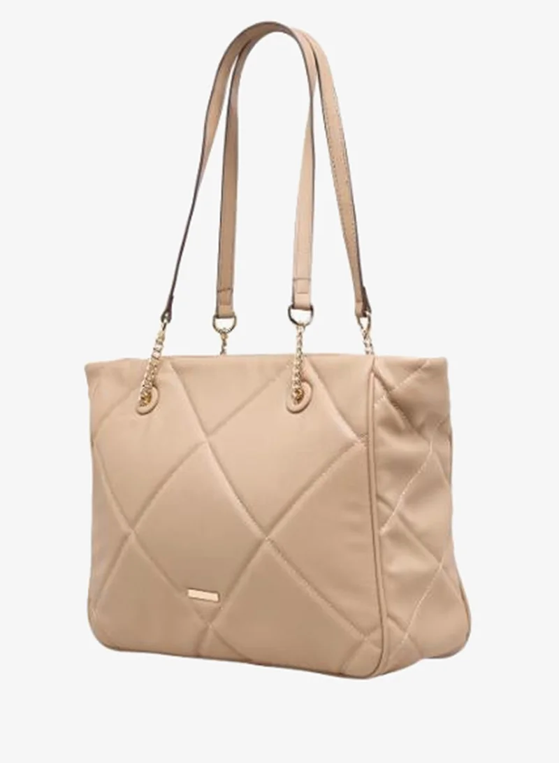 Sasha Sasha Quilted Tote Bag with Zip Closure