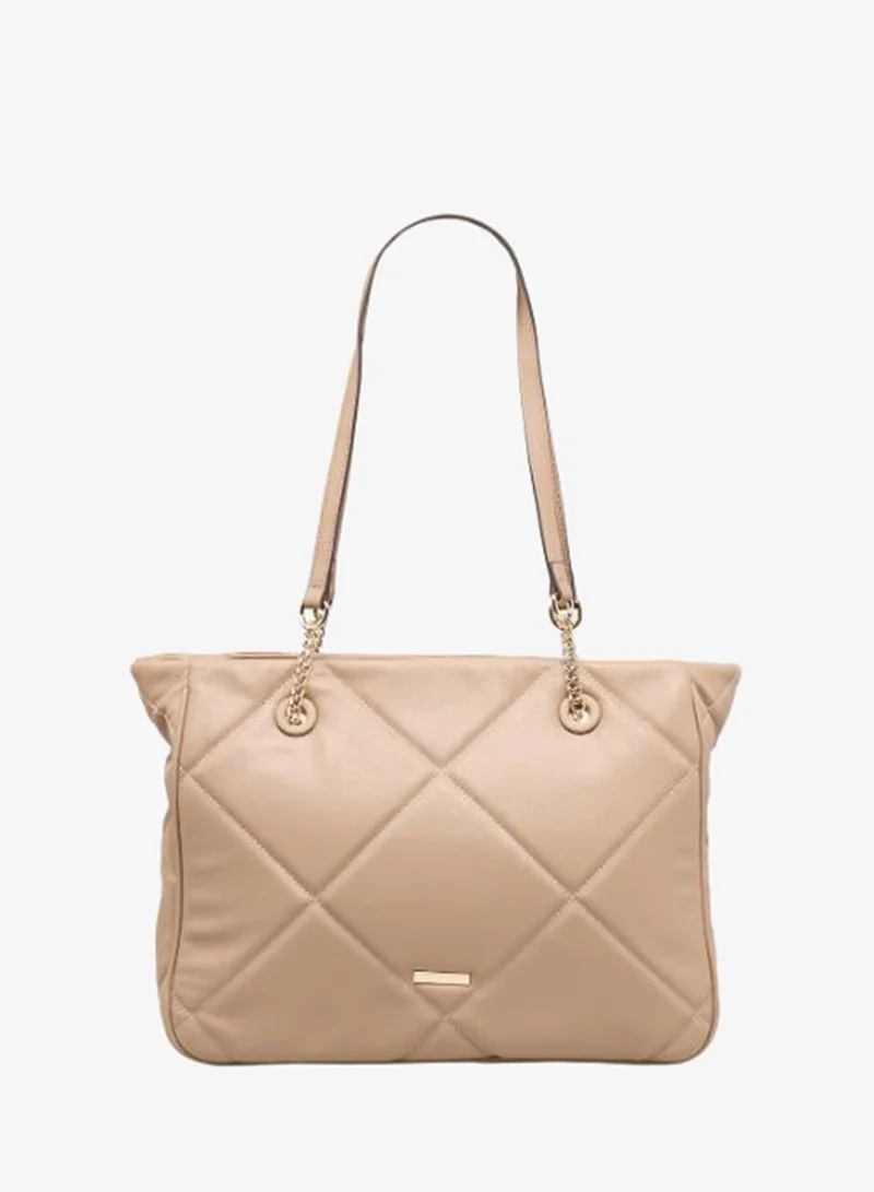 Sasha Sasha Quilted Tote Bag with Zip Closure